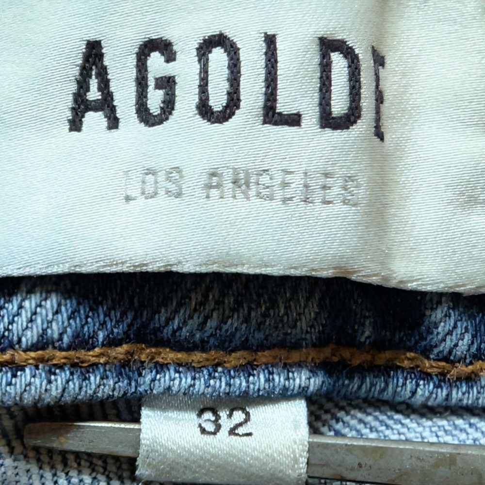 AGOLDE Nico High Rise Slim‎ Rooted Distressed Raw Hem Jeans Women's 32 - Picture 12 of 16